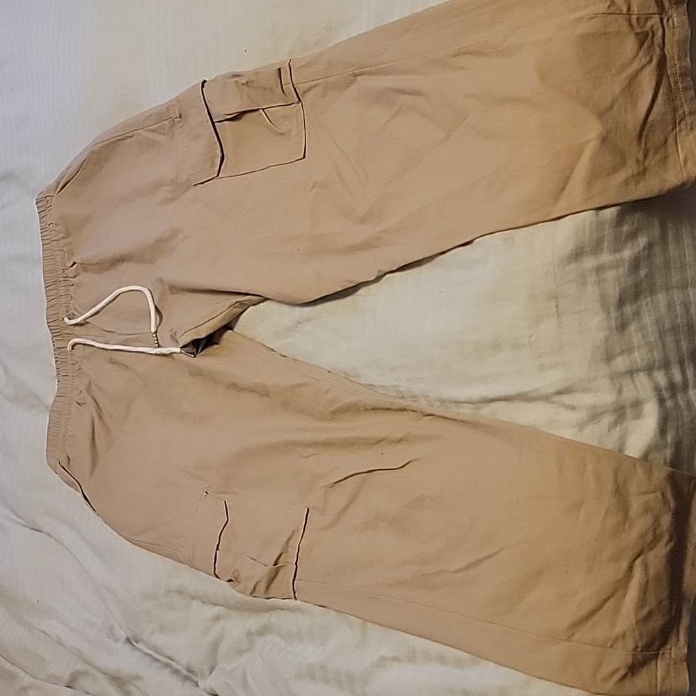 Romwe Khaki Cargo pants mens Large